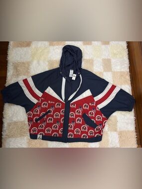 Disney World 50th Anniversary Red White & Blue Americana Wind breaker Jacket